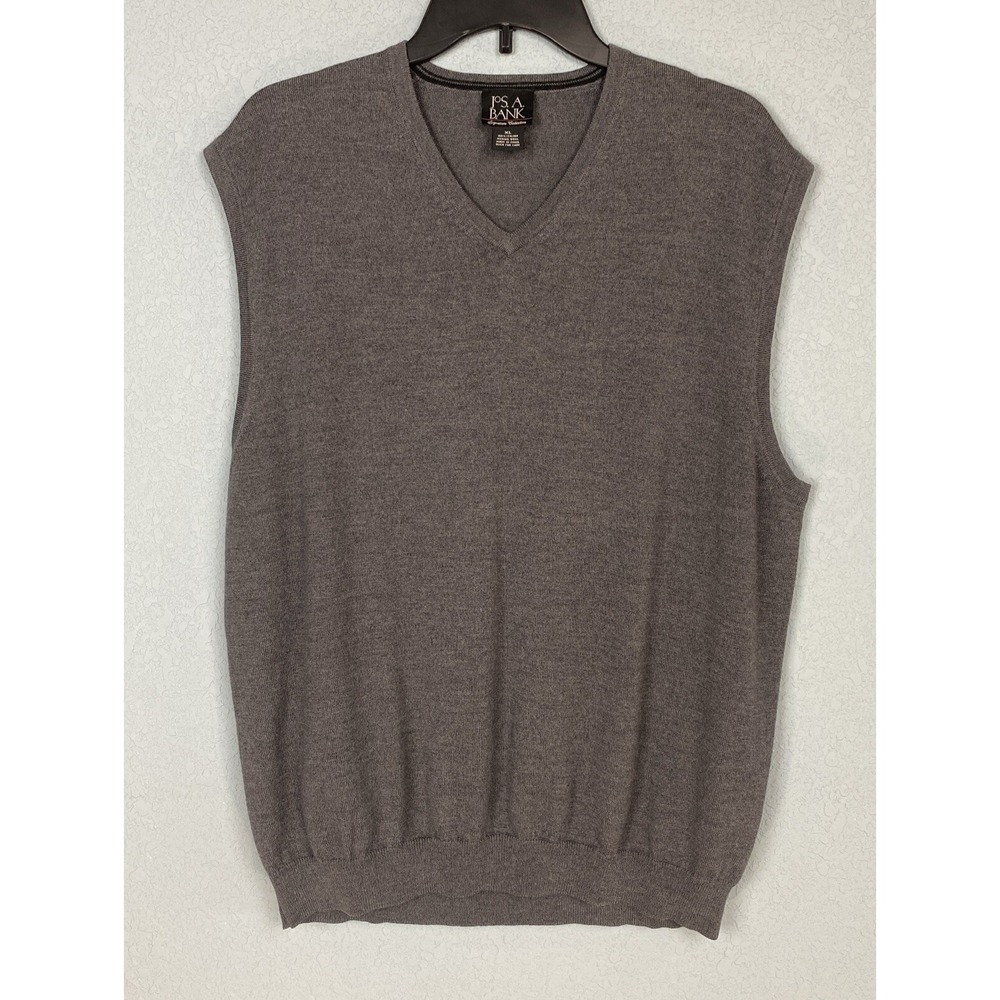 Jos. A Bank Mens Signature Collection XL V-Neck Italian‎ Merino Wool Sweater